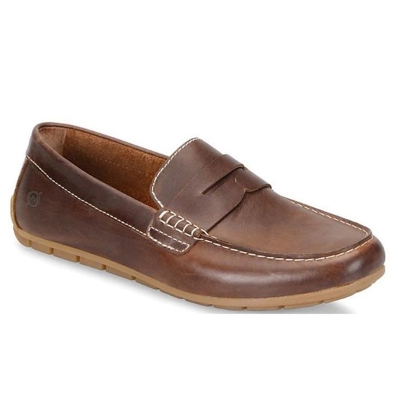 BornAndes Brown Leather Loafers